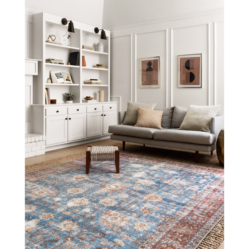 Loloi II Loren Rug | Blue / Brick
