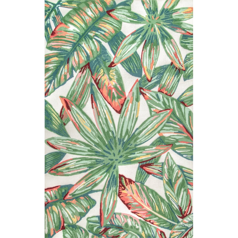 Palmetto Paradise Indoor/Outdoor Rug | Green Multicolor