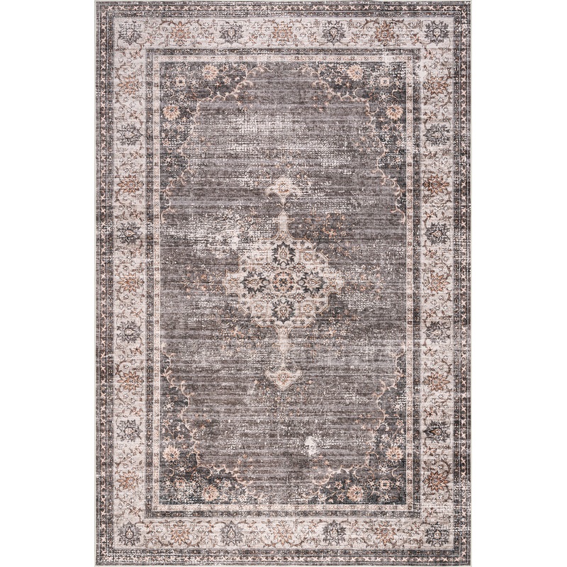 Rosewood Vintage Spill Proof Washable Rug | Brown