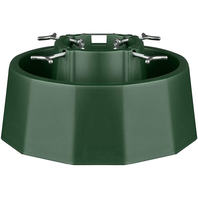 Tree Nest Small Robust Tree Stand for Real Trees, Green