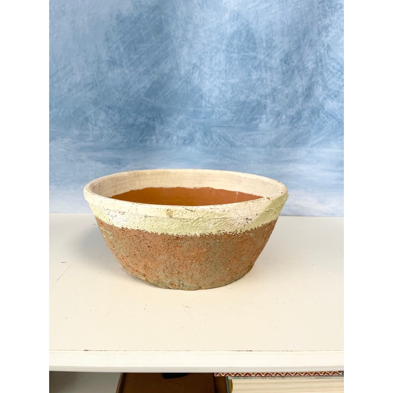 9.5″ Antiqued Redstone Big Bowl with White rim