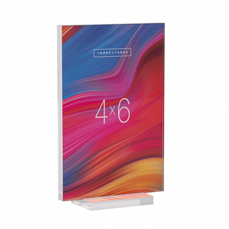 Acrylic Reversible Pedestal Photo Frame