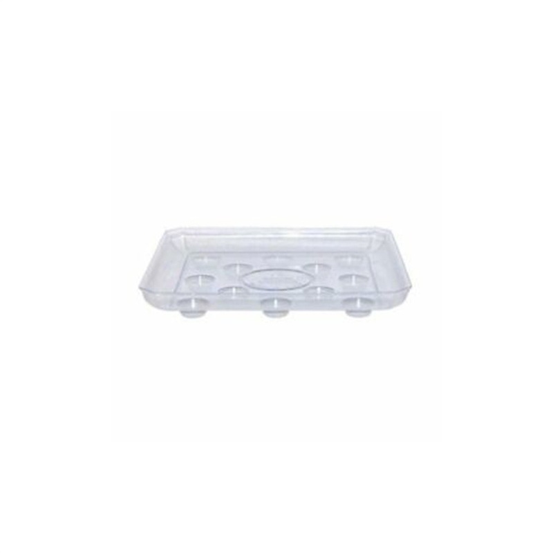 Curtis Wagner Clear Carpet Saver Heavy Duty Square Plant Saucer, 16″