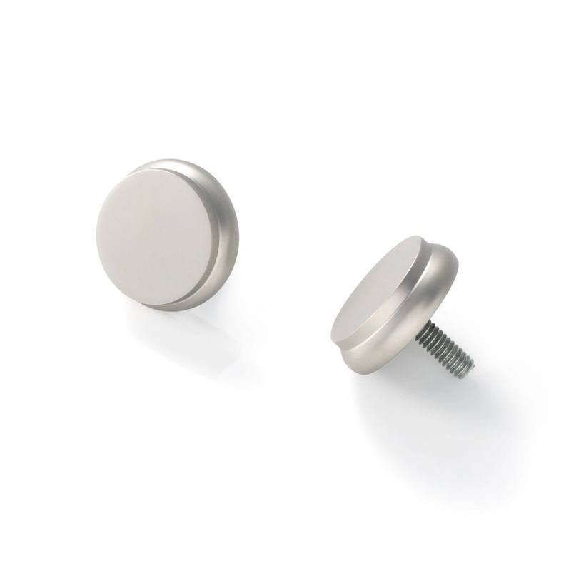 End Cap Finials | Satin Nickel
