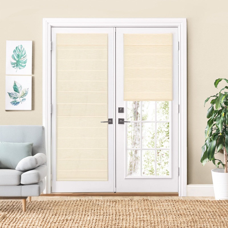 Jenna Linen Roman Shades & Blinds for French Door