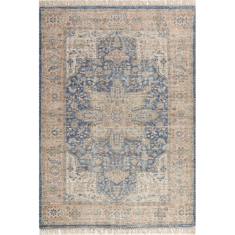 Lennox Medallion Tassel Rug | Blue