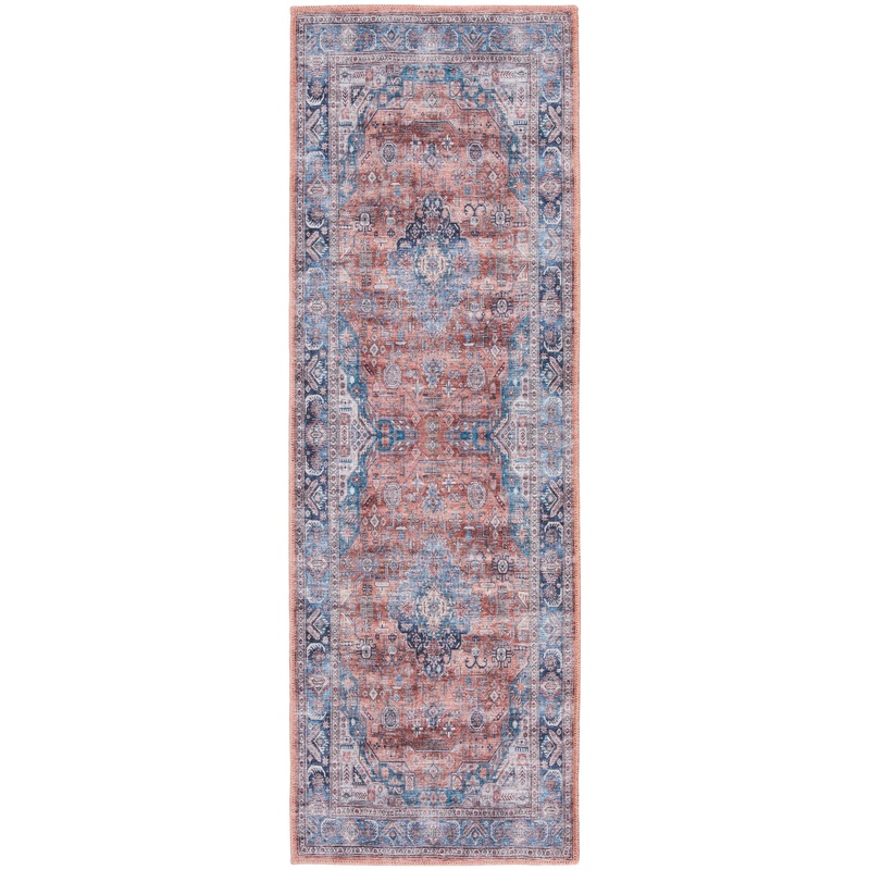 Nourison Grand Washables 2′ x 6′ Blue Multicolor Vintage Indoor Rug