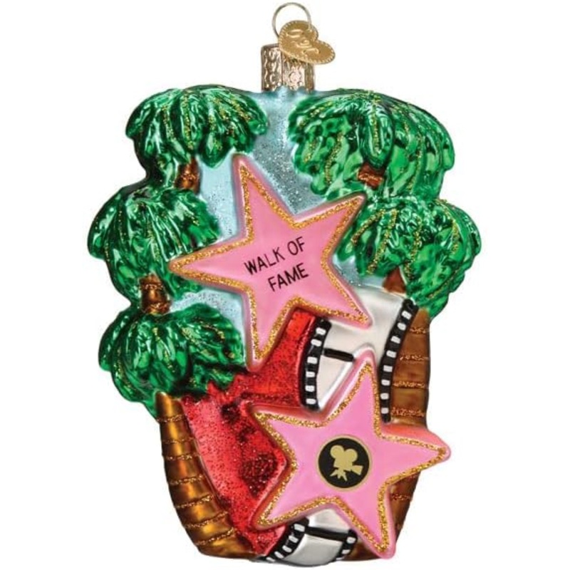 Old World Christmas Blown Glass Ornament for Christmas Tree, Hollywood Walk Of Fame (with OWC Gift Box)