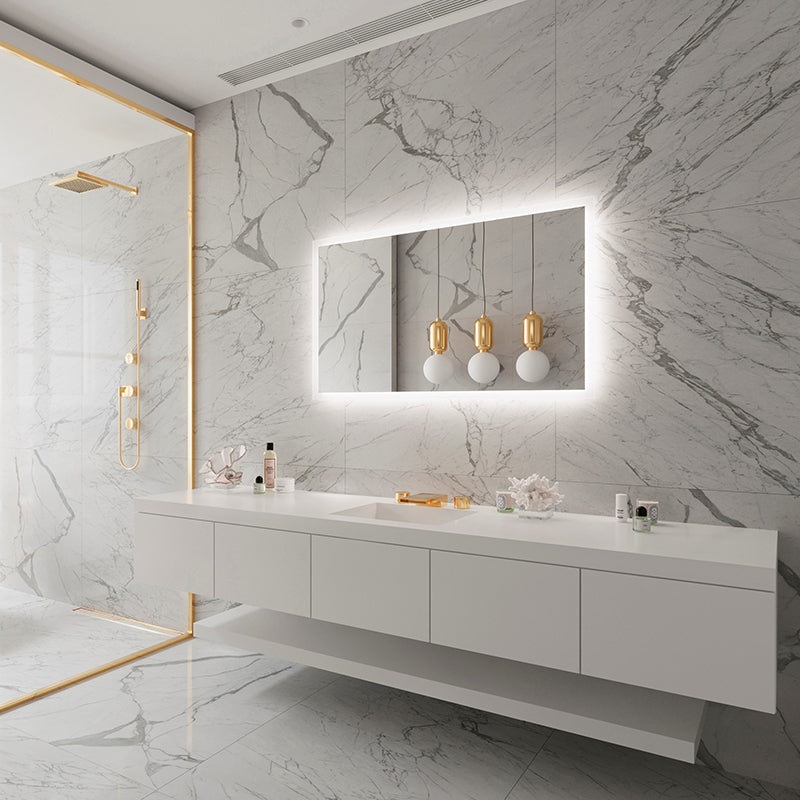 Paris Mirror Rectangle 48″ x 28″ LED Backlit Mirror, 3CCT Selectable