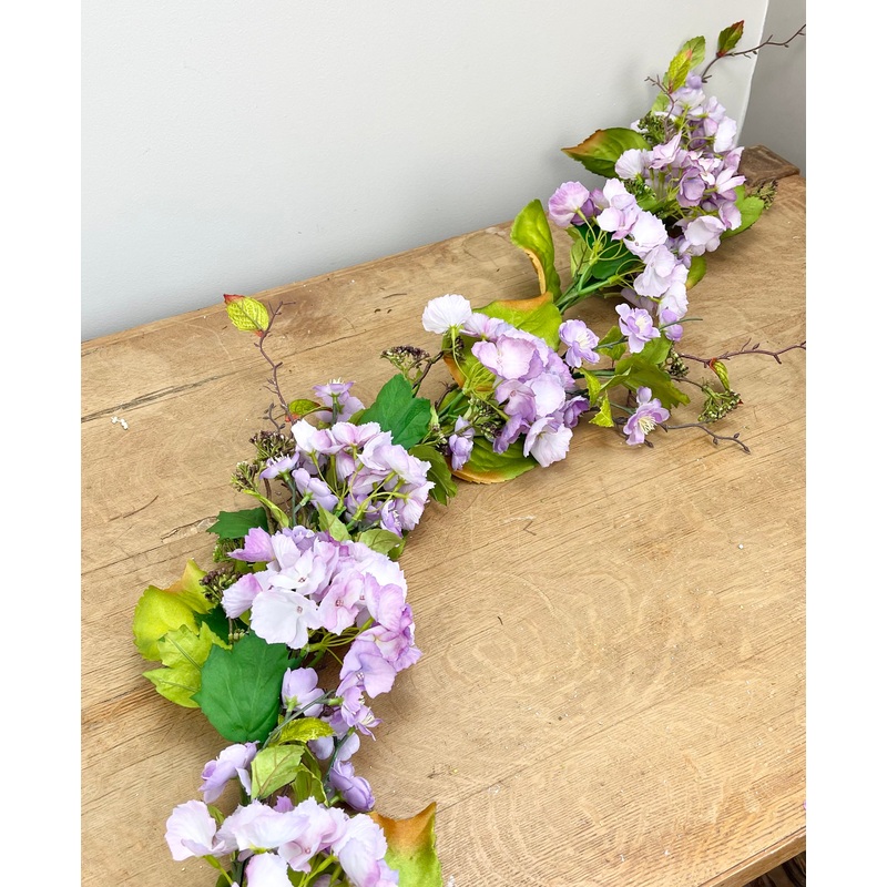 6′ Lavender Hydrangea & Blossom Garland