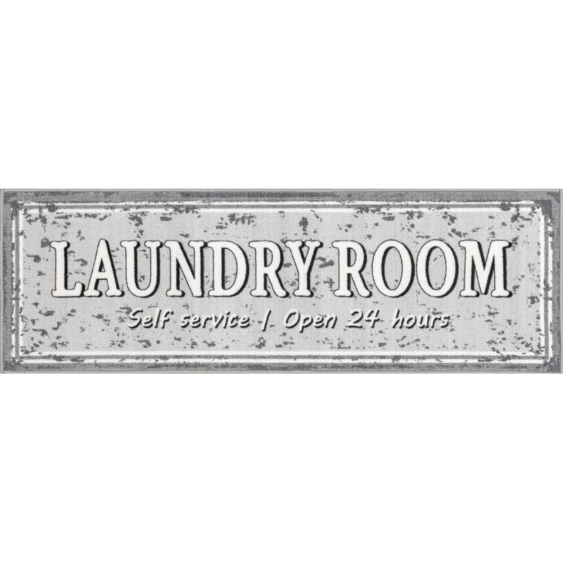 Cathy Washable Service Sign Laundry Mat | Light Grey