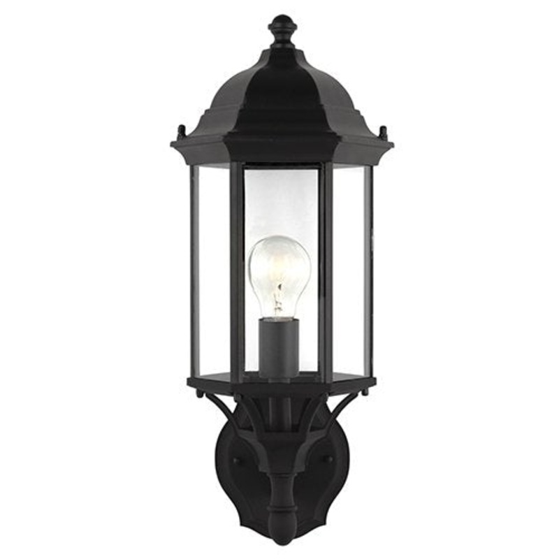 Generation 8838701 Sevier 1-lt 8″ Uplight Outdoor Wall Lantern, Clear Glass