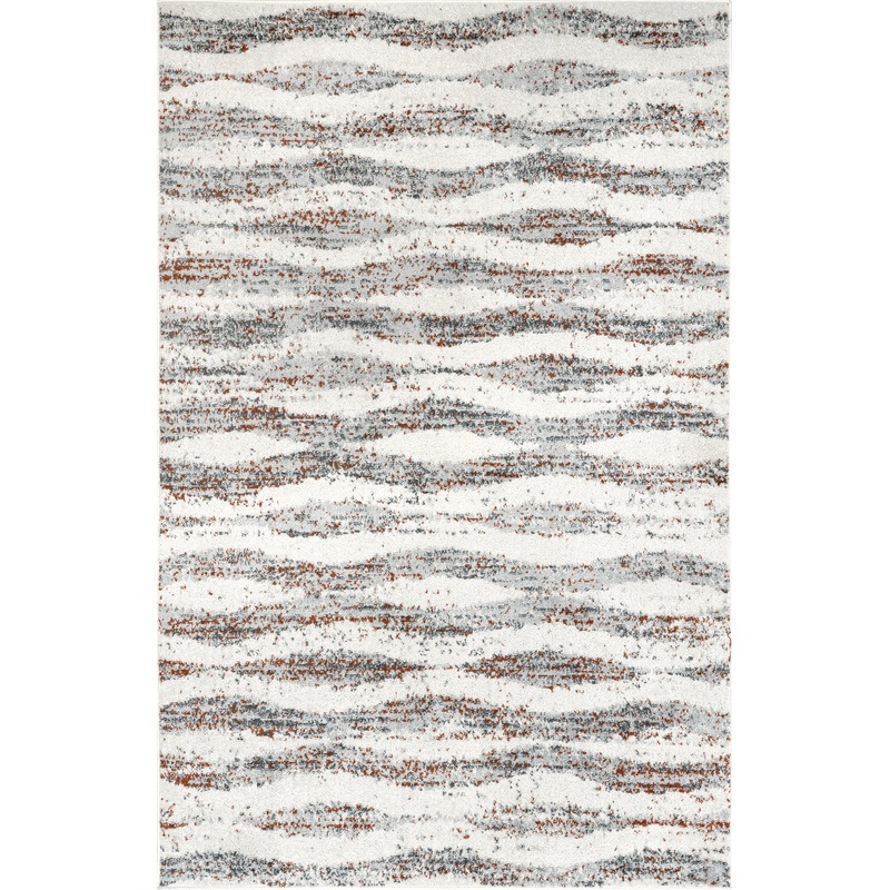 Geometric Waves Rug | Red