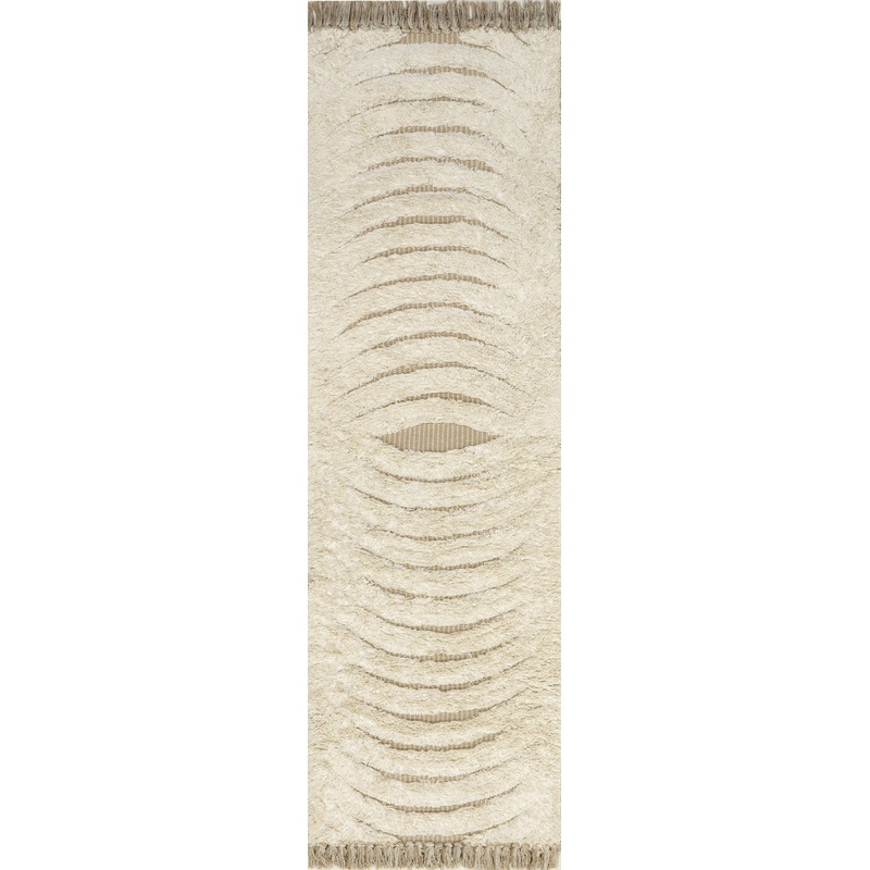 Riley Textured Shag Rug | Cream