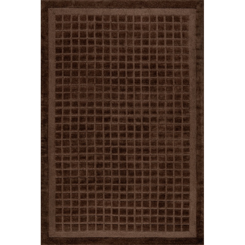 Fritz Checked Wool Rug | Brown