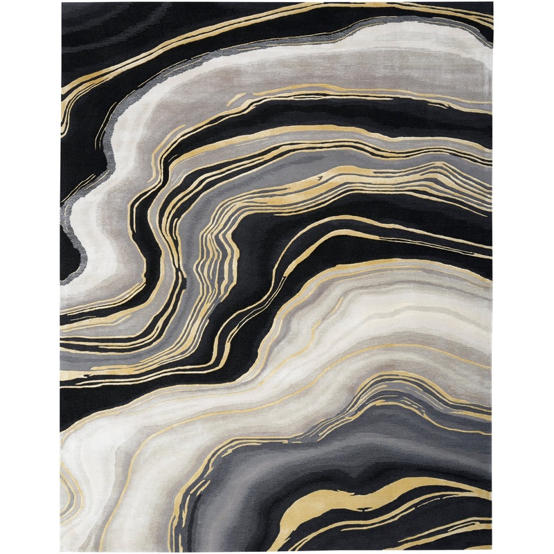 Nourison Prismatic 7’9″ x 9’9″ Charcoal Grey Modern Indoor Rug