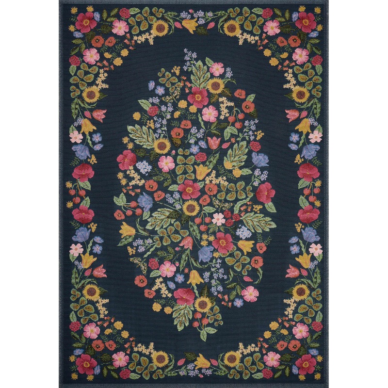Rifle Paper Co. x Loloi Perennial Rug | Navy PRN-01
