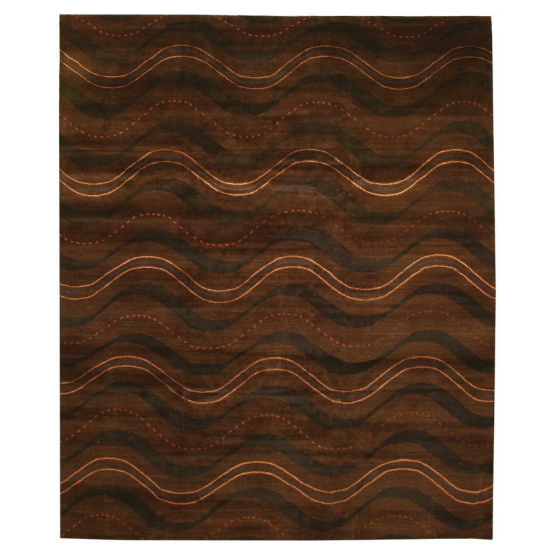 SERPENTINE STRIPE BROWN 8 X 10