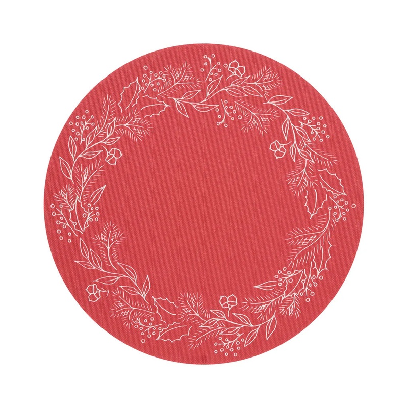 Chilewich Placemats Wreath Crimson
