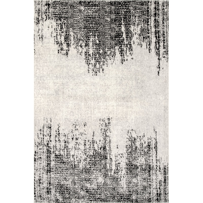 Faded Chevron Rug | Grey
