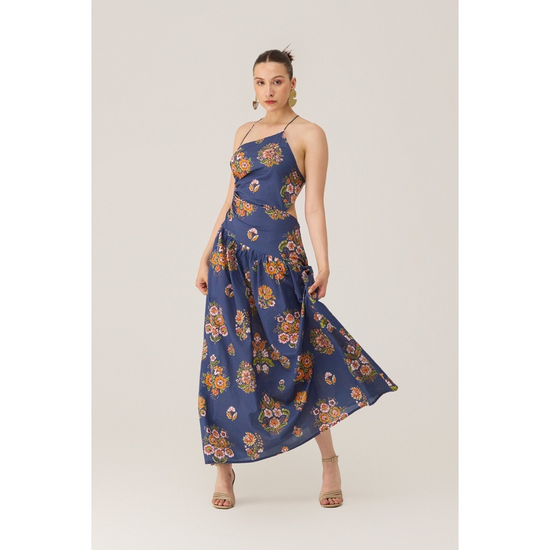 Midnight Floral Sleeveless Dress