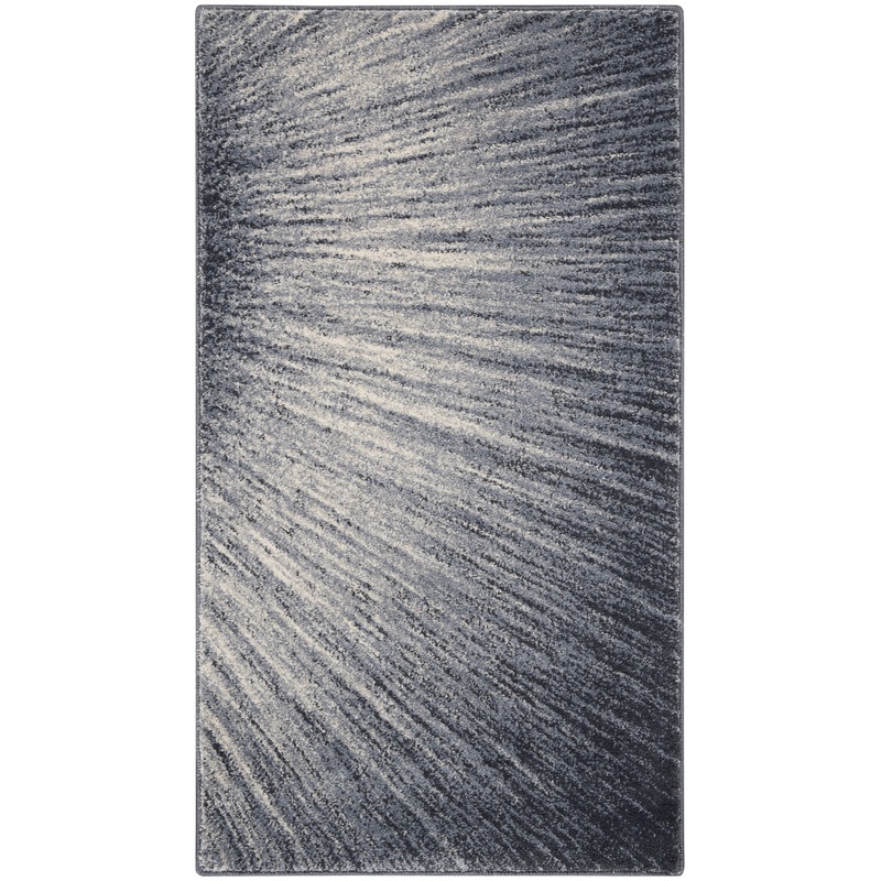 Nourison Home Moroccan Celebration 2’2″ x 3’9″ Blue/Grey Modern Indoor Rug