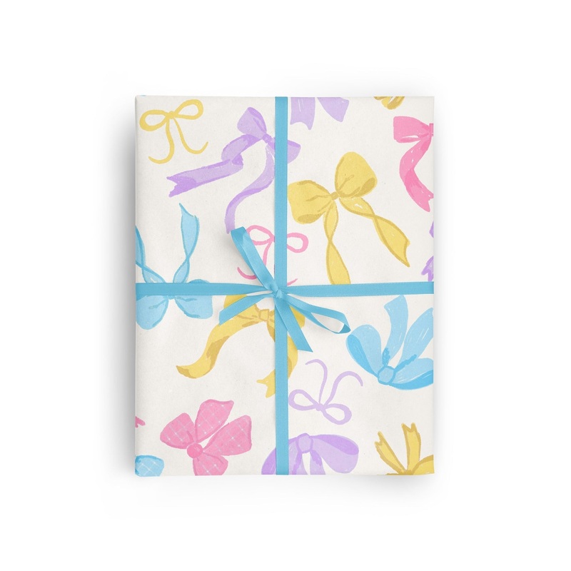 Pastel Bows Wrapping Paper Roll