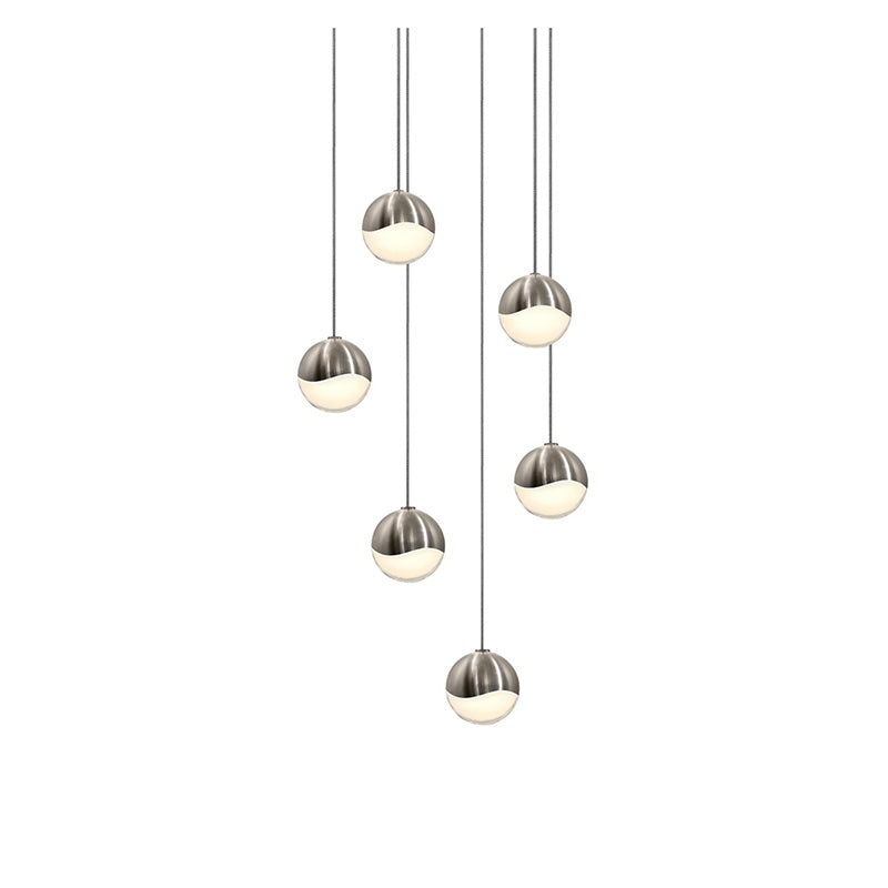 Sonneman 2915 Grapes 6-lt 11″ LED Round Multipoint Pendant – Small
