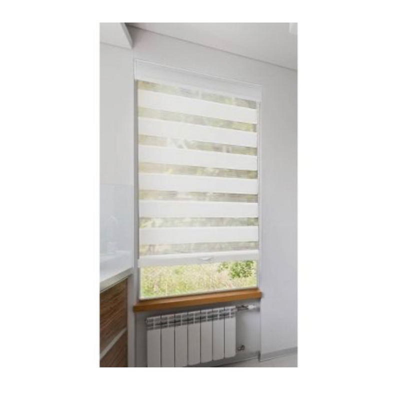 1pc 29″x72″ Light Filtering Cordless Zebra Window Shade with Fabric Roller – read description