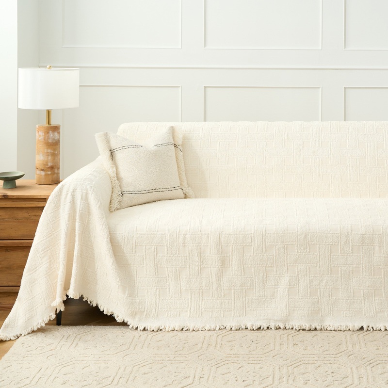 Cozy Winter Crosshatch Style Sofa/Couch Cover – Final Sale