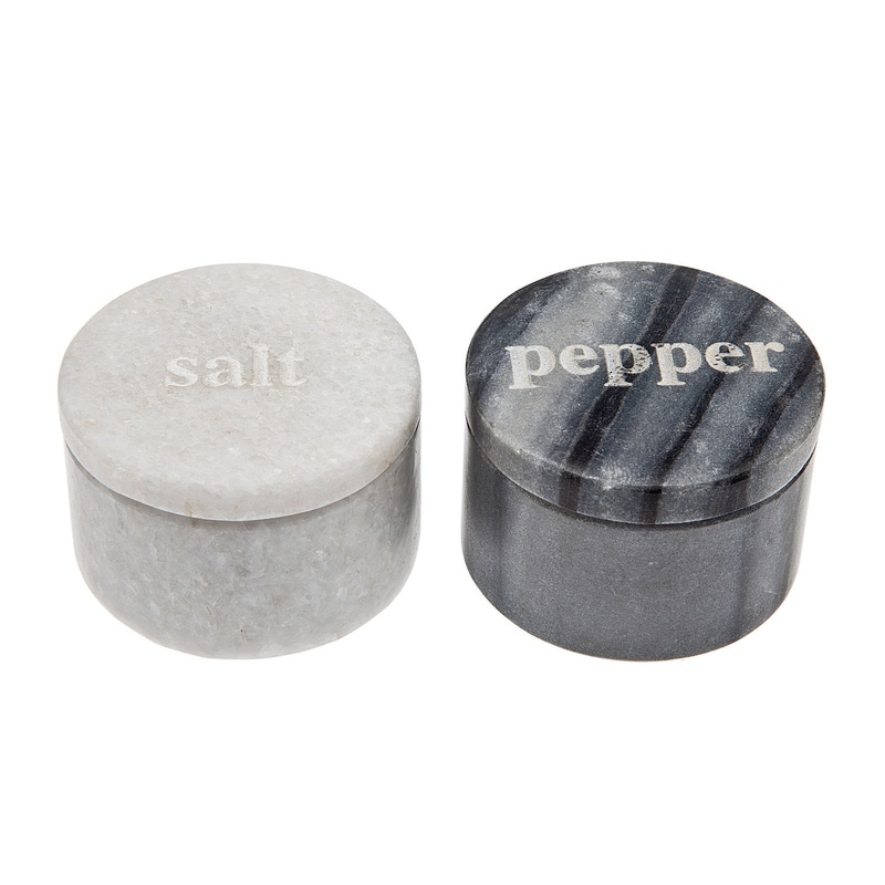 Godinger Salt and Pepper Marble Boxes