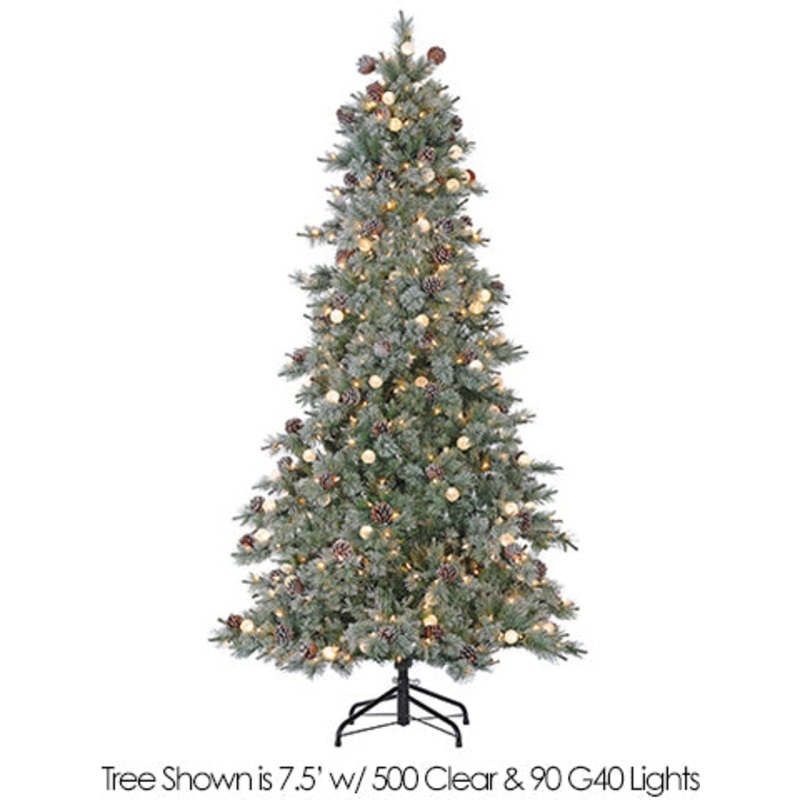 Pre Lit Frosted Christmas Tree