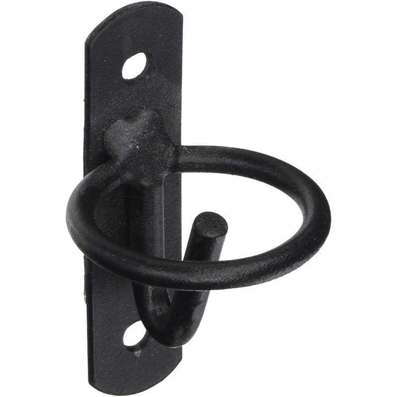 Scenic Road Outdoor Bucket Hook and Gate Latch for Farm and Garden Use, Heavy-Gauge Steel, Black, 6″