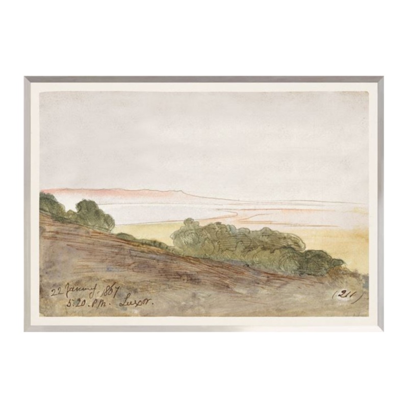 Sunset Watercolour Framed Art Print