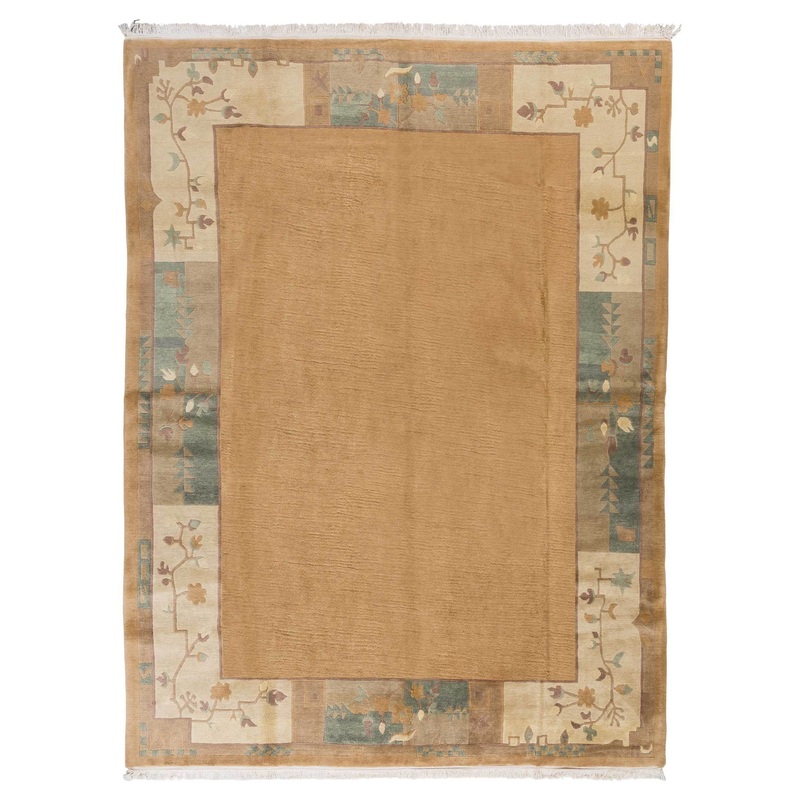 TUFENKIAN HAND KNOTTED TIBETAN RUG, SETANA BORDER