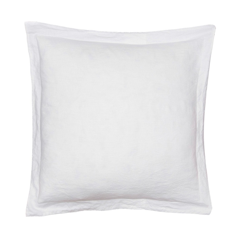 White Washed Linen Euro Sham