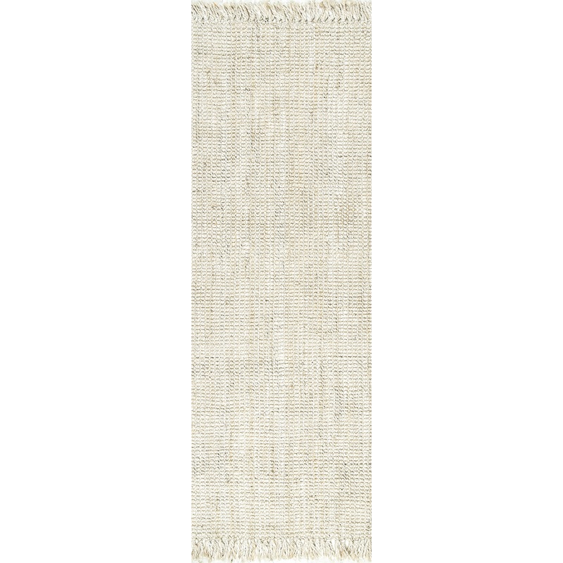 Chunky Jute Tasseled Rug | Off White