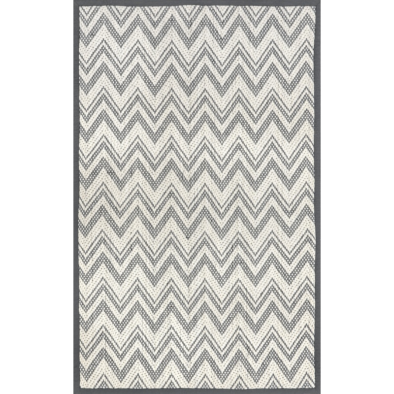 Lorenza Wool Chevrons Rug | Grey