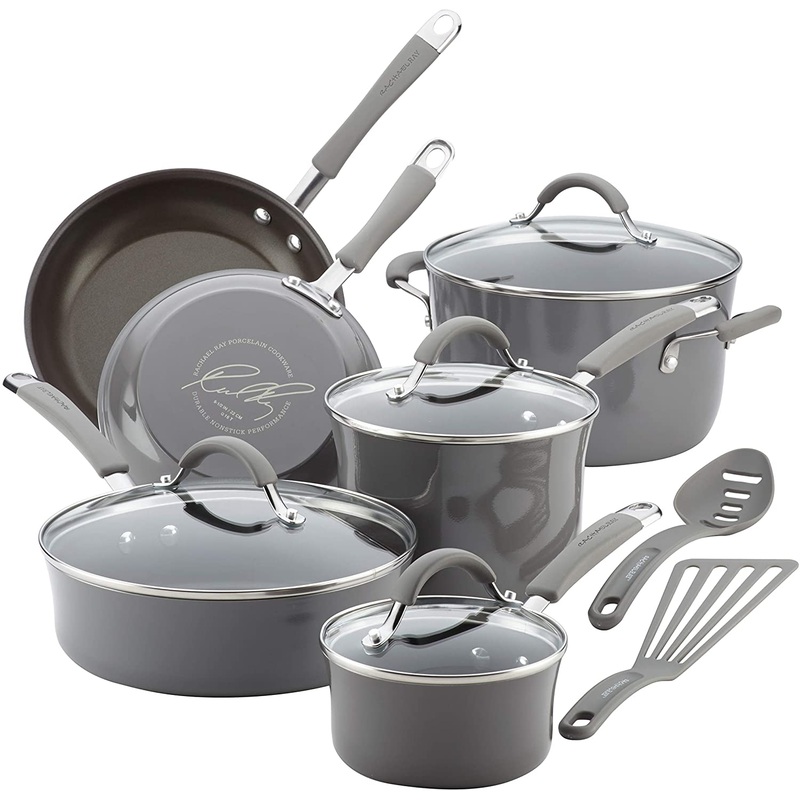 Rachael Ray Cucina Porcelain Nonstick Cookware Pots and Pans Set