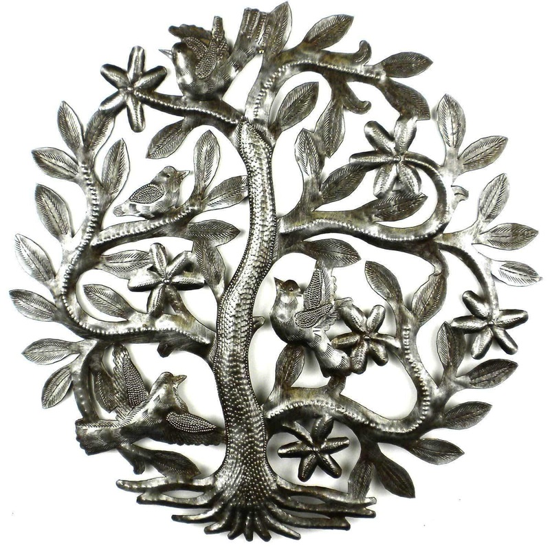 14 inch Tree of Life with Birds Wall Art – Croix des Bouquets