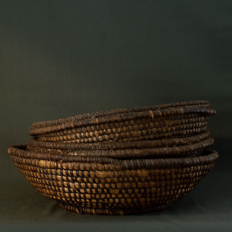 Antique French Coiled Rye Basket