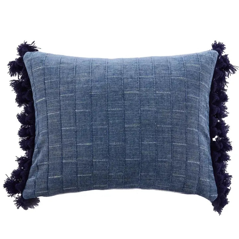 Bennett Chambray Tassel Pillow – Coastal Accent Pillows