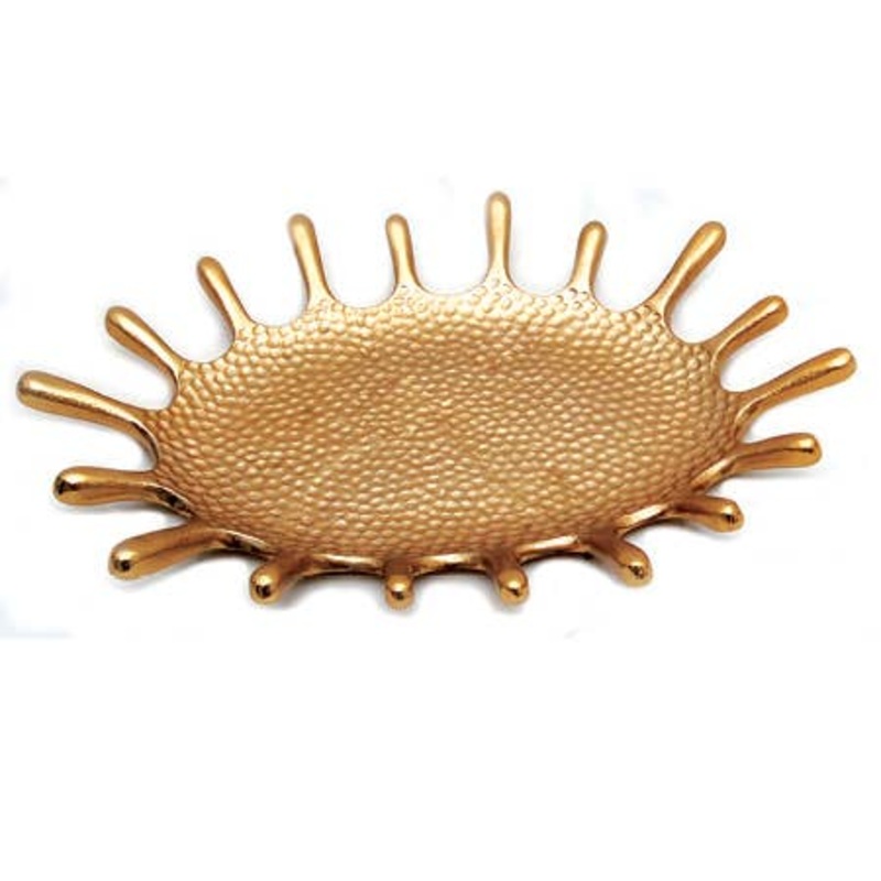 Gold Oval Splash Dish