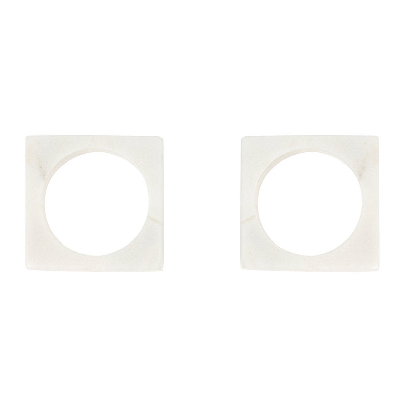 Marble Modernist Napkin Rings – Set of 2