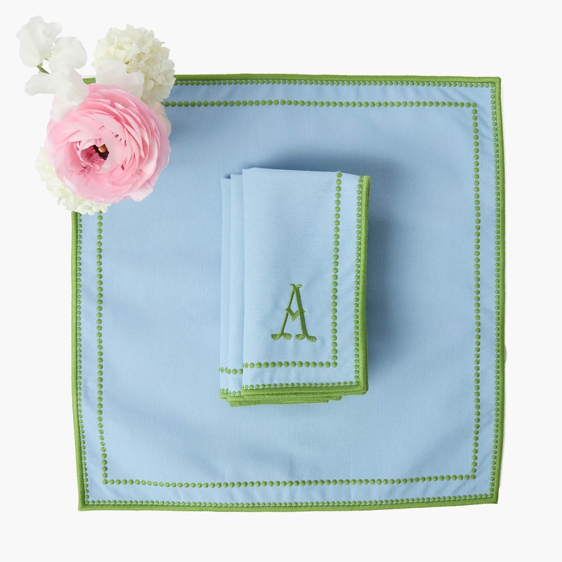 Mariana Blue & Green Napkins (Set of 4)
