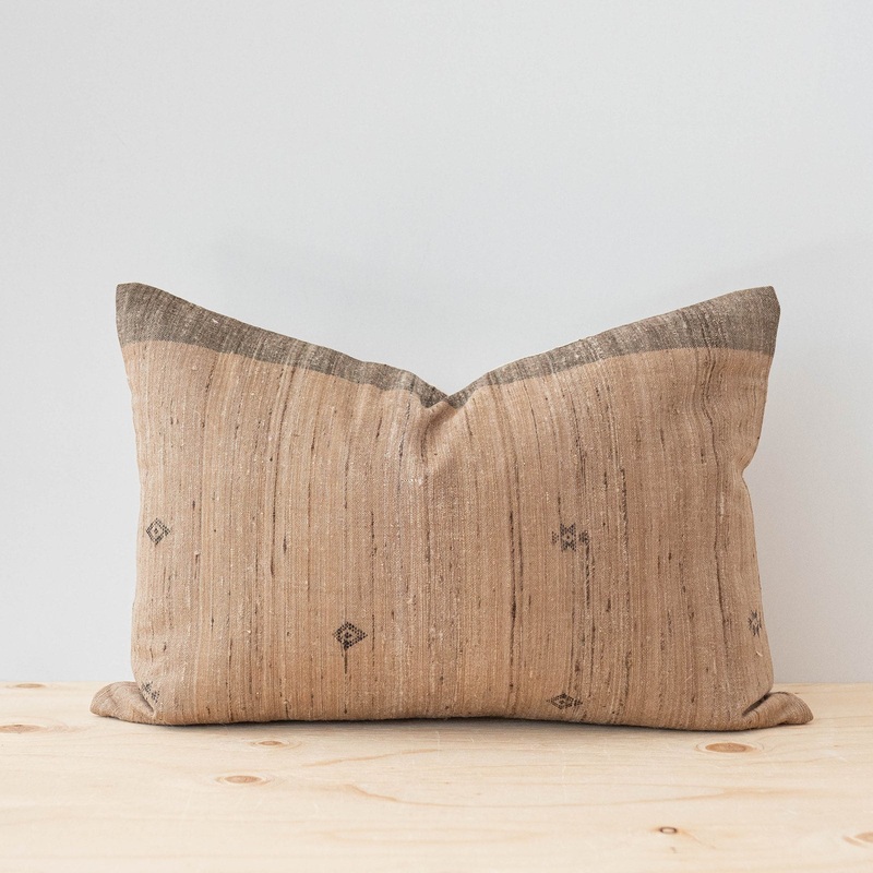 Mocha Tussar Pillow Cover