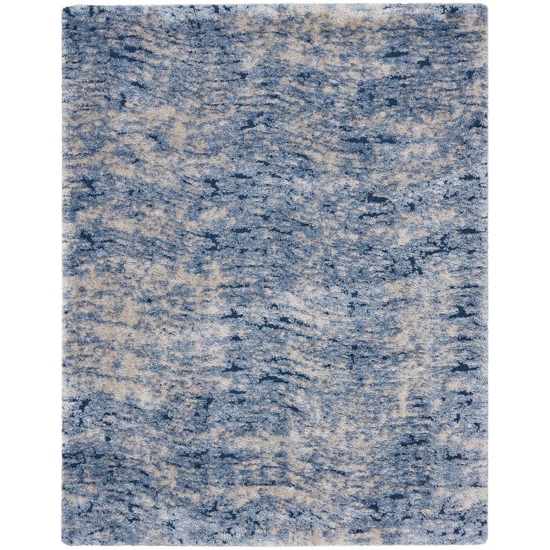 Nourison Dreamy Shag 7’10” x 9’10” Light Blue Shag Indoor Rug