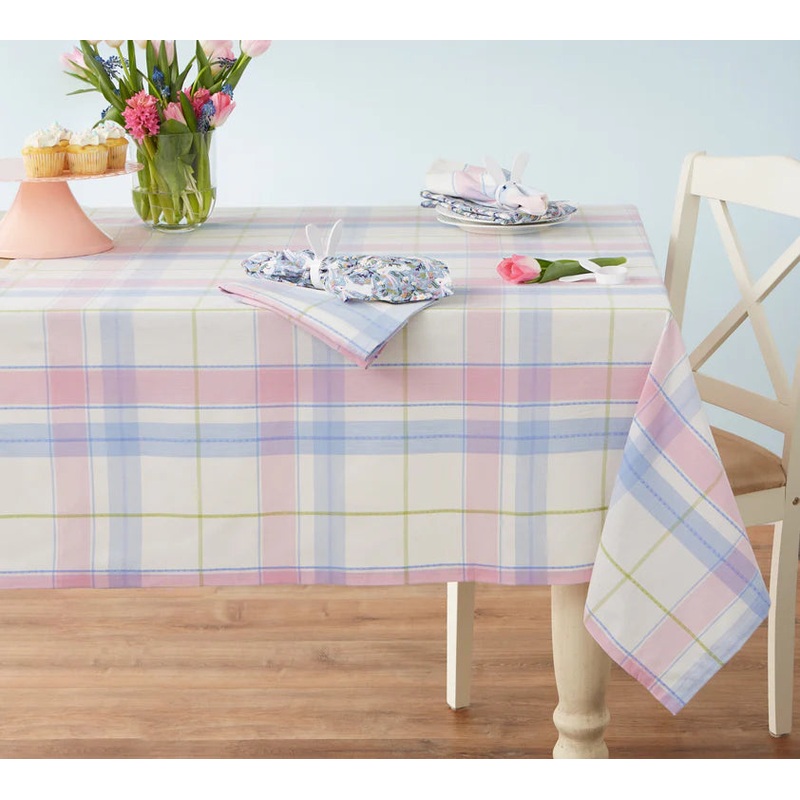 Oh Hoppy Day Plaid Tablecloth