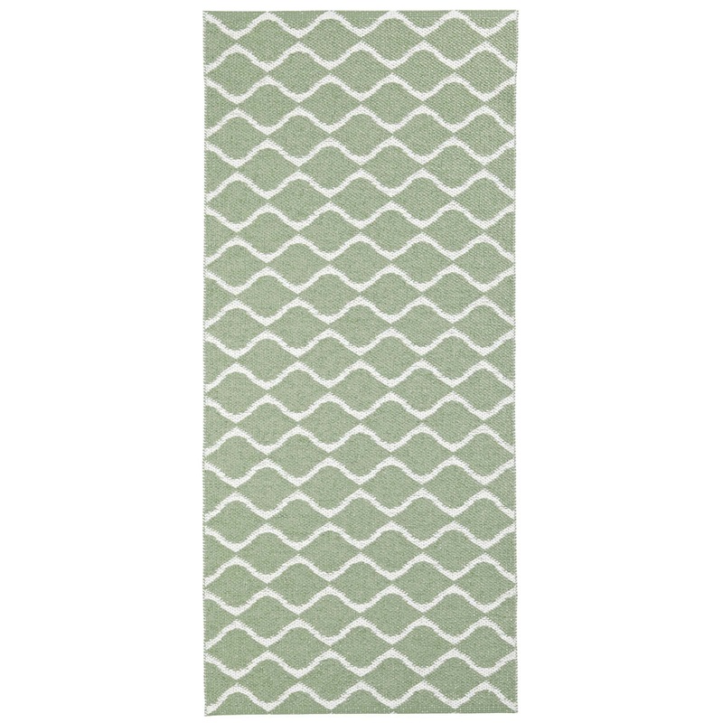 Wave Indoor / Outdoor Swedish Woven Plastic Runner Rug, Nine Sizes in Seven Color Variants