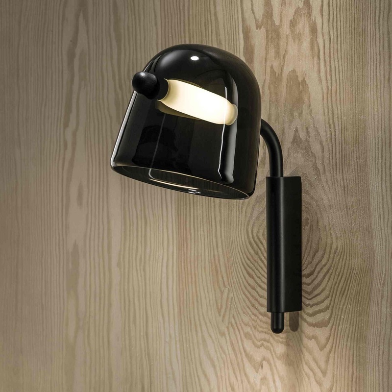 Brokis Mona Wall Lamp (Black Transparent (CGC602), Small (PC969), Black matte powder coated metal (CCS846)) – Second Chance